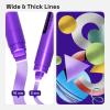 imageARTISTRO 8 Metallic Poster Markers  Jumbo Markers Set with 15mm Wide Jumbo Tip for Murals Posters Tagging Rock Wood Plastic Leather Metal Fabric Ceramic8 Jumbo