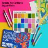 imageARTISTRO School Project ampamp Teachers Must Have  Bright ampamp Bold 48Pack Acrylic Paint Marker Set  DualTip Dot Fine Brush  MultiSurface Budget Bundle