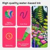 imageARTISTRO School Project ampamp Teachers Must Have  Bright ampamp Bold 48Pack Acrylic Paint Marker Set  DualTip Dot Fine Brush  MultiSurface Budget Bundle