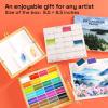 imageARTISTRO x HANNAH MP Professional Watercolor Paint Set Limited Edition with 24 colors in Bamboo Wooden Box 6ml XL Pans  2 Brushes Watercolor Paper Mixing Tray  Watercolor Set for Professionals made by professionals