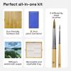 imageARTISTRO x HANNAH MP Professional Watercolor Paint Set Limited Edition with 24 colors in Bamboo Wooden Box 6ml XL Pans  2 Brushes Watercolor Paper Mixing Tray  Watercolor Set for Professionals made by professionals