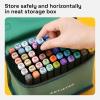 imageAlcohol Dual Tip Markers Set of 60 with No Bleed Ink Bonus Case and Vibrant FadeResistant Colors Art Supplies for Sketching Manga Drawing Adult Coloring Books Card Making Fine ampamp Chisel60 Markers