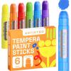 imageARTISTRO 100 Washable Tempera Paint Sticks for Kids  12 Nontoxic Paint Markers for Kids  Color Sticks with Twist Design6 Markers