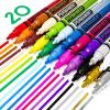 imageARTISTRO 12 OilBased Permanent Paint Markers  Medium Tip Markers for Tire Wood Rock Fabric Glass Ceramic Metal Plastic and More  Quick Dry Waterproof20 Multicolor
