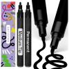 imageARTISTRO 15 OilBased Permanent Paint Markers  Set of Fine Tip Markers for Wood Rock Fabric Glass Ceramic Metal Plastic and More  Quick Dry Waterproof PermanentBlack