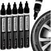 imageARTISTRO 5 OilBased Permanent Paint Markers  Medium Tip Markers for Tire Wood Rock Fabric Glass Ceramic Metal Plastic ampamp More  Quick Dry Waterproof MulticolorBlack