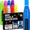 imageARTISTRO 8 Liquid Chalk Window Markers for Car Glass Washable  Jumbo Tip 15 mm  Vibrant Erasable NonToxic Markers for Glass Signs Windows Cars Chalkboard for Kids ampamp AdultsColored