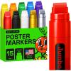 imageARTISTRO 8 Metallic Poster Markers  Jumbo Markers Set with 15mm Wide Jumbo Tip for Murals Posters Tagging Rock Wood Plastic Leather Metal Fabric Ceramic10 Jumbo