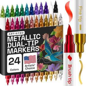 imageARTISTRO 12 Fabric Paint Markers Medium Tip  Easy for All Ages ampamp Levels  Acrylic Paint Pens for Fabric Rocks Paper Wood Canvas Glass DIY24