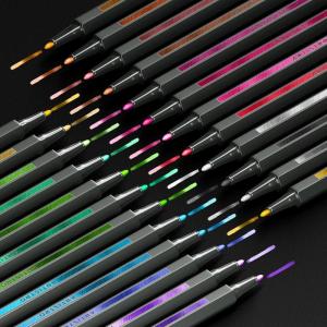 imageARTISTRO 12 Metallic Markers Medium Point Metallic Marker Pens for Wine Glasses Rock Painting Black Paper Scrapbooking Crafts Card Making DIY Photo Album Ceramic24 Metallic Fine Tip
