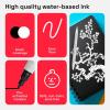 imageARTISTRO 2 BlackampampWhite DualTip Acrylic Paint Pens  Multisurface Markers for Fabric Plastic ampamp More 1 mm Fine ampamp Brush Tips