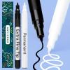 imageARTISTRO 2 Silver Permanent Marker  Waterproof Markers for Tire Fabric Rocks Glass Ceramic Wood Paper  Oil Based Paint Pens  ExtraFine Tip 07mmBlack  White