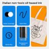 imageARTISTRO 2 Silver Permanent Marker  Waterproof Markers for Tire Fabric Rocks Glass Ceramic Wood Paper  Oil Based Paint Pens  ExtraFine Tip 07mmBlack