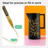 imageARTISTRO 2 Silver Permanent Marker  Waterproof Markers for Tire Fabric Rocks Glass Ceramic Wood Paper  Oil Based Paint Pens  ExtraFine Tip 07mmGold