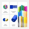 imageARTISTRO 24 DualTip Acrylic Paint Markers  Medium  Fine Tip Combo  22 Bright Colors  2 Metallic Chrome Paint Pens24 Acrylic Markers