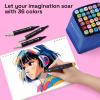imageARTISTRO 24 DualTip Acrylic Paint Markers  Medium  Fine Tip Combo  22 Bright Colors  2 Metallic Chrome Paint Pens36 markers