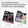 imageARTISTRO 60 Acrylic Paint Pens Art Set Acrylic Paint Markers Fabric Markers for Textile Canvas Rock Glass Wood Paper Pumpkin DIY Paint Markers for Kids and Adults42 Extra Fine Tip