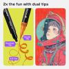 imageARTISTRO 72 Brush Marker Pens Coloring Markers for Adults Brush Tip ampamp 04mm Fineliner Pens Coloring Markers No Bleeding100 dual tip brush  fineliner