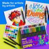 imageARTISTRO 72 Brush Marker Pens Coloring Markers for Adults Brush Tip ampamp 04mm Fineliner Pens Coloring Markers No Bleeding36 dual tip brush  fineliner
