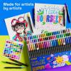 imageARTISTRO 72 Brush Marker Pens Coloring Markers for Adults Brush Tip ampamp 04mm Fineliner Pens Coloring Markers No Bleeding72 dual tip brush  fineliner