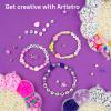 imageARTISTRO Bracelet Making Kit  Friendship Bracelet Kit for Jewelry Making with Pearl Beads Clay Beads Letters Stars Flowers Hearts  Pink Kandi Beads Set for Girls Boys and AdultsPink