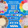 imageARTISTRO Bracelet Making Kit  Friendship Bracelet Kit for Jewelry Making with Pearl Beads Clay Beads Letters Stars Flowers Hearts  Pink Kandi Beads Set for Girls Boys and AdultsMulticolor
