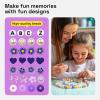 imageARTISTRO Bracelet Making Kit  Friendship Bracelet Kit for Jewelry Making with Pearl Beads Clay Beads Letters Stars Flowers Hearts  Pink Kandi Beads Set for Girls Boys and AdultsPurple