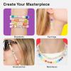 imageARTISTRO Bracelet Making Kit  Friendship Bracelet Kit for Jewelry Making with Pearl Beads Clay Beads Letters Stars Flowers Hearts  Pink Kandi Beads Set for Girls Boys and AdultsPurple