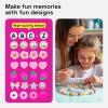 imageARTISTRO Bracelet Making Kit  Friendship Bracelet Kit for Jewelry Making with Pearl Beads Clay Beads Letters Stars Flowers Hearts  Pink Kandi Beads Set for Girls Boys and AdultsPink