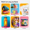 imageARTISTRO Dual Tip Acrylic Paint Markers  Easy for All Ages ampamp Levels Acrylic Paint Pens for Fabric Rocks Paper Wood Canvas Glass DIY Dual Tip Brush  Fine 60