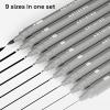 imageARTISTRO Set of 2 Fineliner Pens Black Micro Pens for Drawing Waterproof Archival Ink Ultra Fine Tip Pen for Illustration Technical Pen Sketching Writing Drawing Journaling Pair of Fine Tip9 Pack Different tip