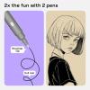 imageARTISTRO Set of 2 Fineliner Pens Black Micro Pens for Drawing Waterproof Archival Ink Ultra Fine Tip Pen for Illustration Technical Pen Sketching Writing Drawing Journaling Pair of Fine Tip2 Pack