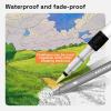 imageARTISTRO Set of 2 Fineliner Pens Black Micro Pens for Drawing Waterproof Archival Ink Ultra Fine Tip Pen for Illustration Technical Pen Sketching Writing Drawing Journaling Pair of Fine Tip9 Pack Different tip