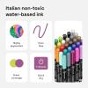 imageARTISTRO Watercolor Brush Pens 48 Colors Set  2 Water Brush Pens with 30 Acrylic Paint Markers Extra Fine Tip 07mm