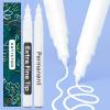 imageARTISTRO 2 White Permanent Marker  Waterproof Markers for Tire Fabric Rocks Glass Ceramic Wood Paper  Oil Based Paint Pens  ExtraFine Tip 07mm