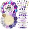 imageARTISTRO Bracelet Making Kit  Friendship Bracelet Kit for Jewelry Making with Pearl Beads Clay Beads Letters Stars Flowers Hearts  Pink Kandi Beads Set for Girls Boys and AdultsPurple