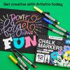 imageARTISTRO 12 Liquid Chalk Fine Tip Markers PreActivated Erasable Markers for Glass Signs Windows Cars Chalkboard Paint Pens with White Chalk for Kids ampamp Adults