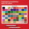 imageARTISTRO 72 Dual Tip Acrylic Paint Markers Acrylic Paint Pens Fabric Markers for Textile Rock Glass Wood Paper Ceramic Canvas DIY Art Supplies Kit for Kids and Adults Dual Tip Dot  Fine 72