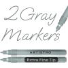 imageARTISTRO 2 Orange Acrylic Paint Markers  07mm Extra FineTip Paint Pens  Perfect for Crafting Art Projects ampamp More