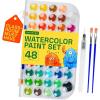 imageARTISTRO Washable Watercolor Paint Set 48 Colors with 2 brushes Refillable Water Brush Pen and Palette Water Color Paint Set for Kids Adults Beginner Artists 1 Pack1 Pack