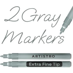 imageARTISTRO 2 Orange Acrylic Paint Markers  07mm Extra FineTip Paint Pens  Perfect for Crafting Art Projects ampamp More