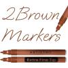 imageARTISTRO 2 Brown Acrylic Paint Markers  07mm Extra FineTip Paint Pens  Perfect for Crafting Art Projects ampamp More