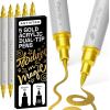 imageARTISTRO 5 White Dual Tip Brush  Fine Acrylic Paint Markers  Easy for All Ages ampamp Levels Paint Pens for Fabric Rock Glass DIY  Halloween Pumpkin Painting Kit Art Supplies Christmas Gift5