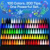 imageARTISTRO 100 Dual Tip Acrylic Paint Markers Paint Pens Drawing Markers for Textile Rock Glass Wood Paper Ceramic Canvas DIY  Art Supplies Kit for Kids and Adults Brush  Fine