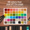 imageARTISTRO 48 DualTip Acrylic Paint Pens With Storage Bag for Calligraphy  Markers With Brush  Fine Precision Tips  Multisurface Painting for Fabric Rock Glass Wood amp More