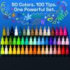imageARTISTRO 50 Dual Tip Acrylic Paint Markers Paint Pens Drawing Markers for Textile Rock Glass Wood Paper Ceramic Canvas DIY  Art Supplies Kit for Kids and Adults Brush  Fine