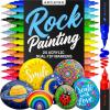 imageARTISTRO 24 Rock Acrylic Paint Markers  Paint Pens with Brush  Fine DualTip Combo