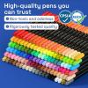 imageARTISTRO 120 Acrylic Paint Markers  Paint Pens for Drawing Brush  Fine Tips  For Fabric Rock Glass Wood DIY Craft Canvas  Art and Craft Supplies for Adults Teens Kids