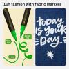 imageARTISTRO 2 White DualTip Fabric Markers  Fabric Decorating Kit  Permanent for Clothes  Acrylic Paint Pens for Sneakers Bags Shoes Textile Canvas Sewing Craft DIY  Brush and Fine Tip36