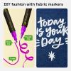 imageARTISTRO 2 White DualTip Fabric Markers  Fabric Decorating Kit  Permanent for Clothes  Acrylic Paint Pens for Sneakers Bags Shoes Textile Canvas Sewing Craft DIY  Brush and Fine Tip24